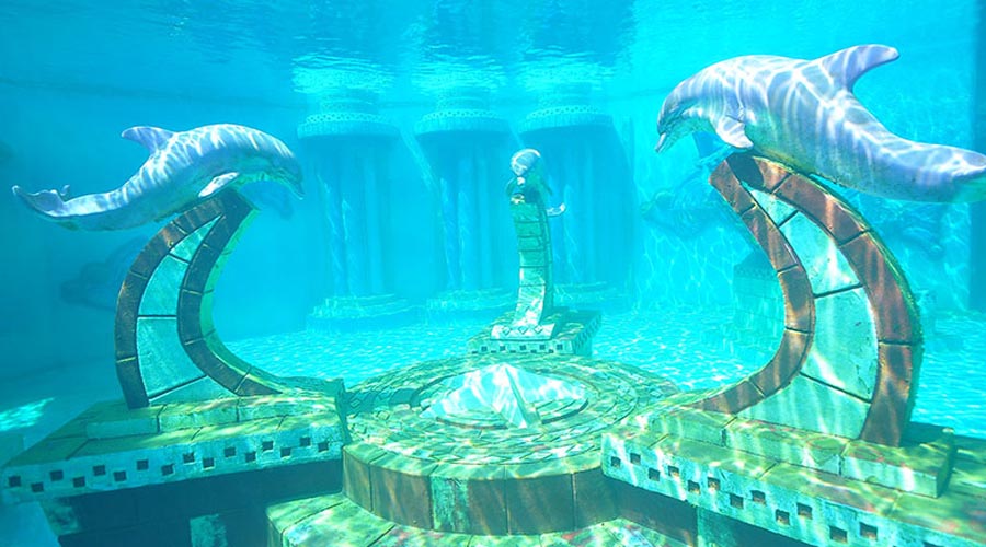 Mořský park Sealanya s delfíní show - Ztracené město Atlantida